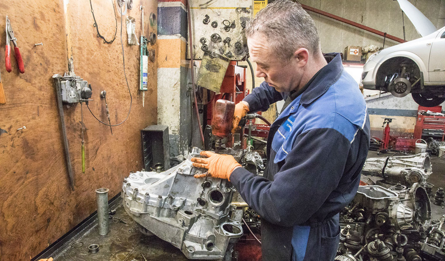 Advertising shoot for gear-box replacement company